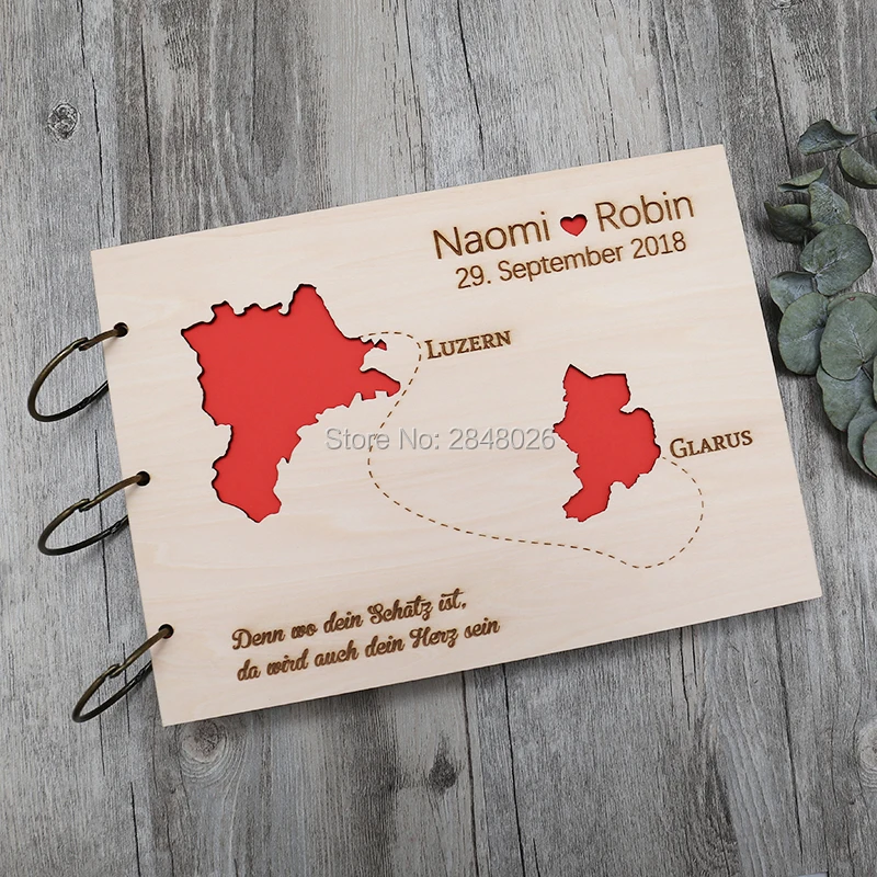 Custom Star Map - Livro de visitas de casamento personalizado
