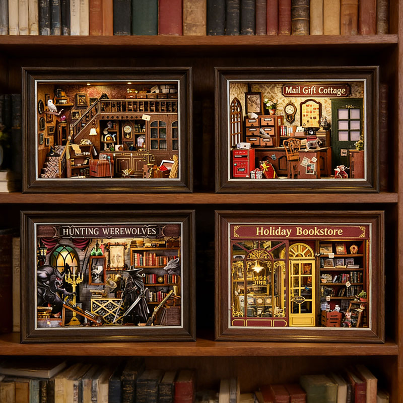 Engraved Wood Frame - Kit DIY 3D de Mini Casa
