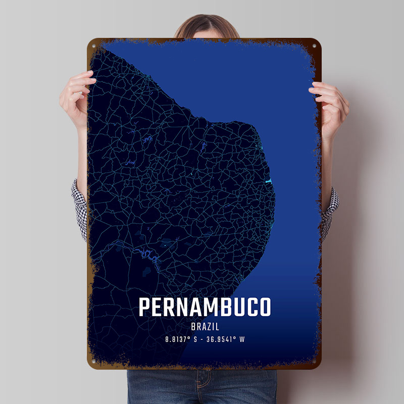 Custom Map Poster - Mapa da cidade da meia-noite de
