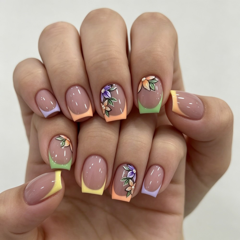 24 Unidades de Unhas Postiças  - Pressed Flower Art avaliação e preço