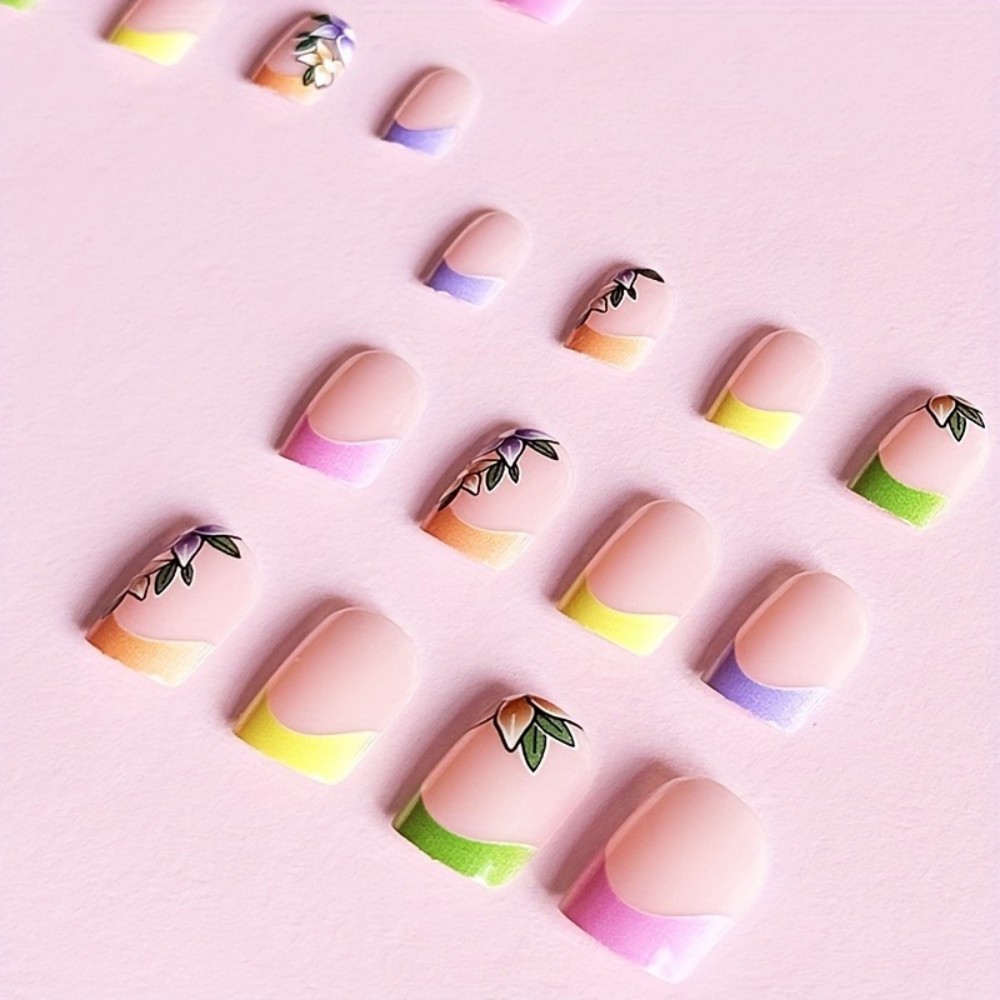 24 Unidades de Unhas Postiças  - Pressed Flower Art avaliação e preço
