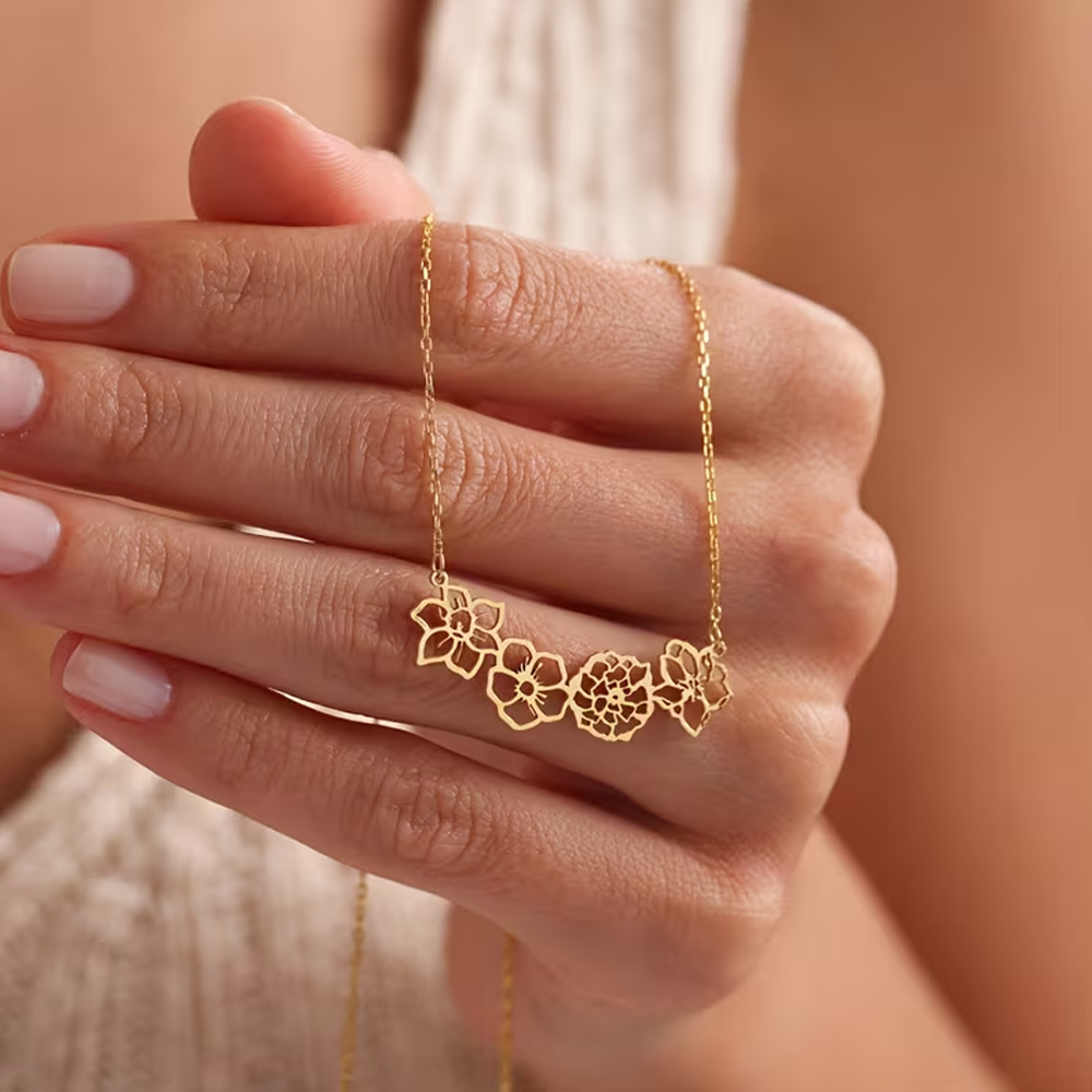 Colar Personalizado com Flores - Birth Flower Necklace avaliação e preço
