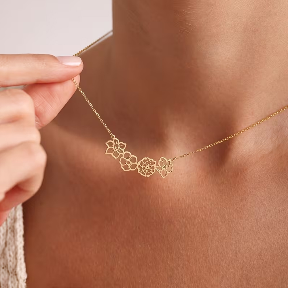 Colar Personalizado com Flores - Birth Flower Necklace avaliação e preço