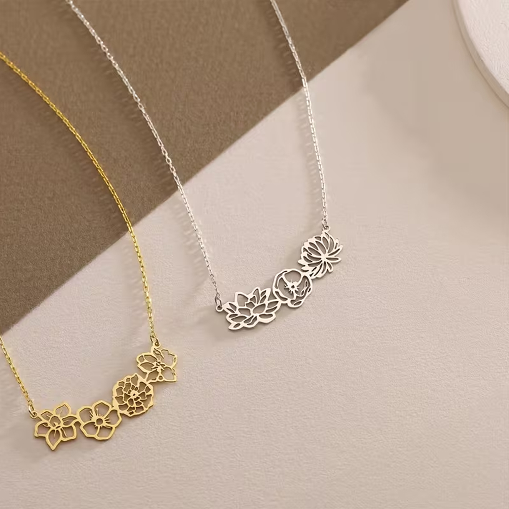 Colar Personalizado com Flores - Birth Flower Necklace avaliação e preço