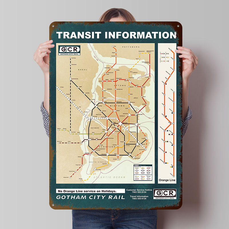 Gotham mapa da cidade impresso - Custom Map Poster avaliação e preço