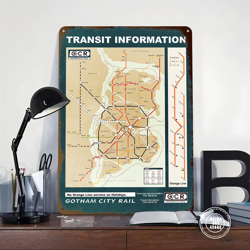 Gotham mapa da cidade impresso - Custom Map Poster avaliação e preço