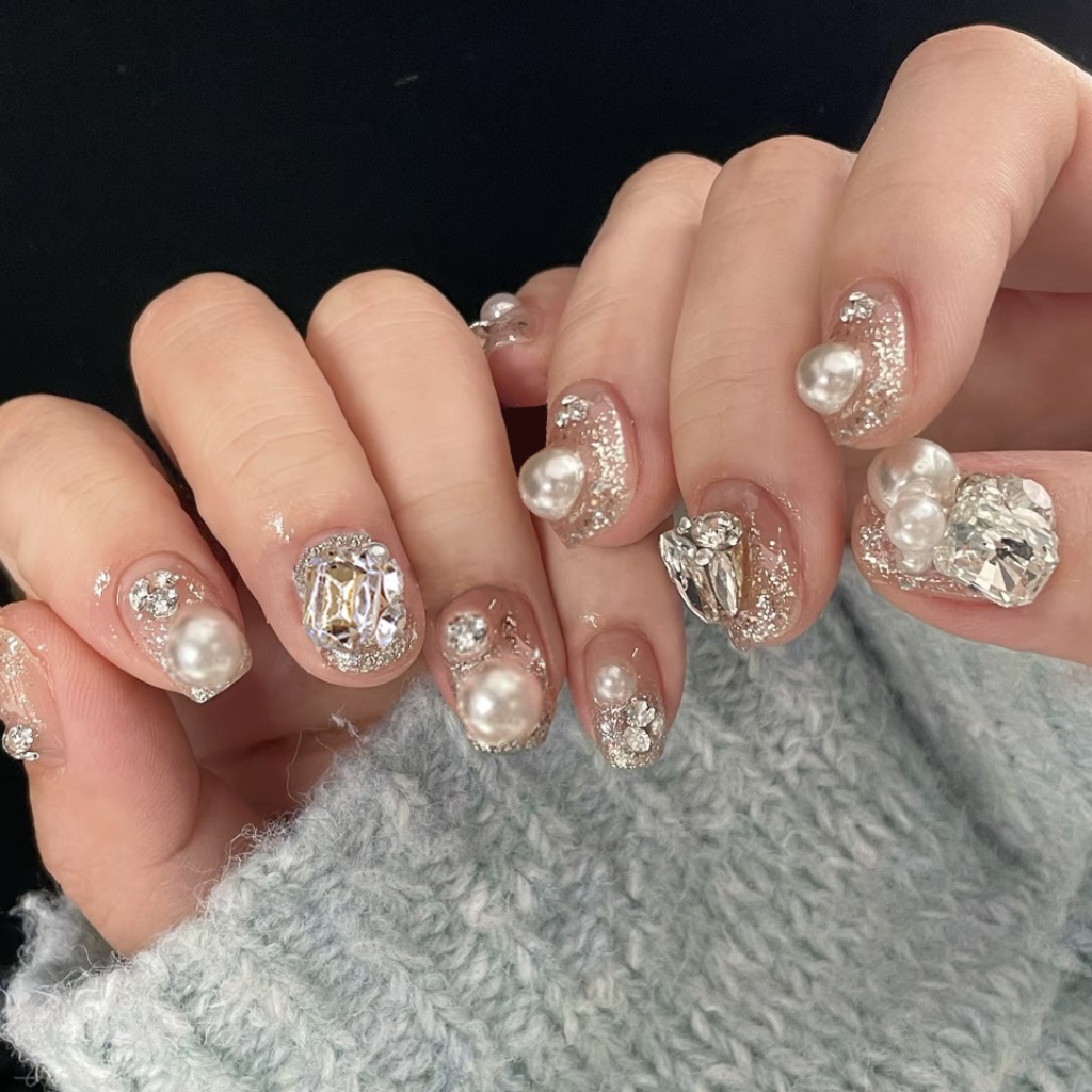 24 Peças de Unhas Postiças com - Pressed Flower Art avaliação e preço