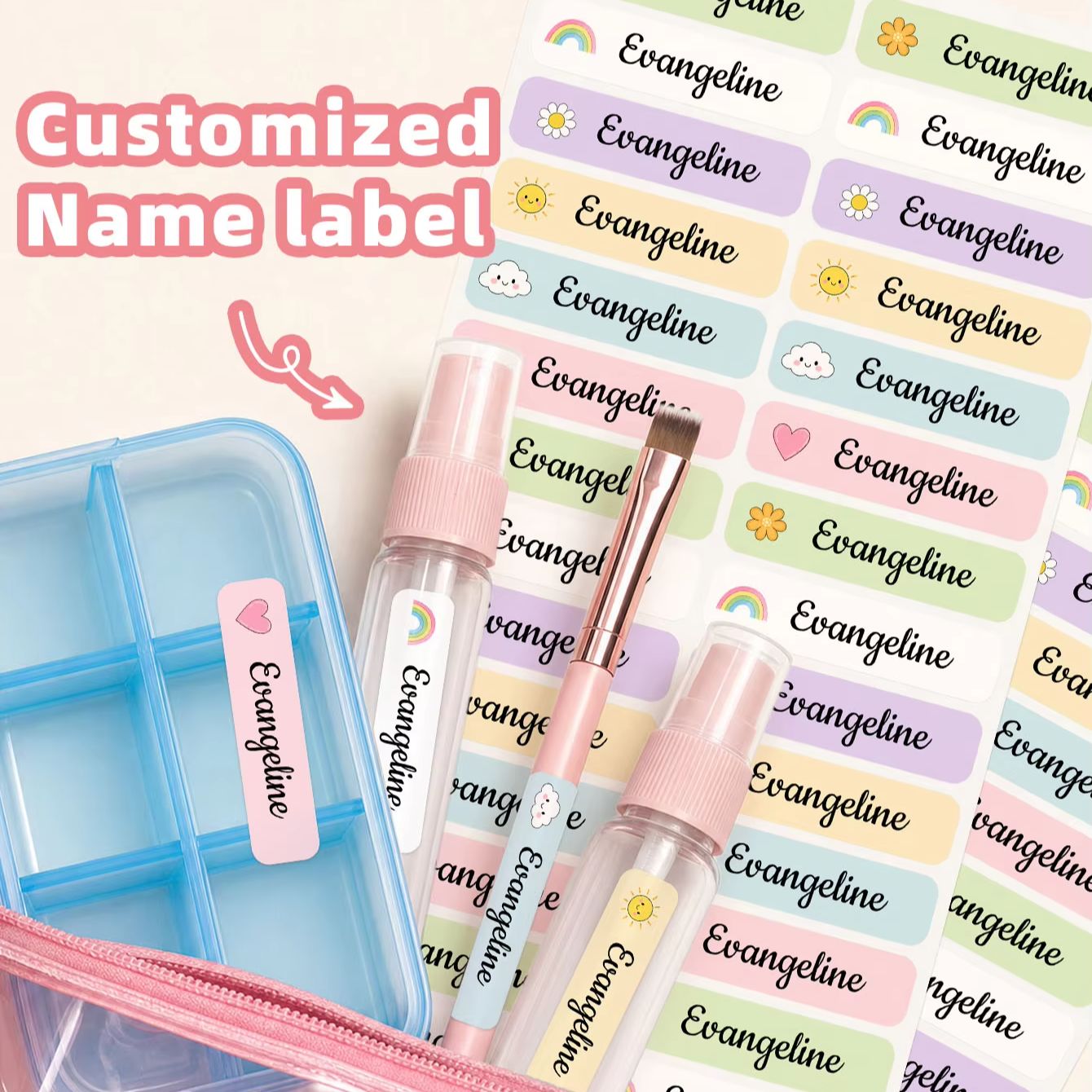 1-300PCS Adesivos Personalizad - Personalized Name Box avaliação e preço