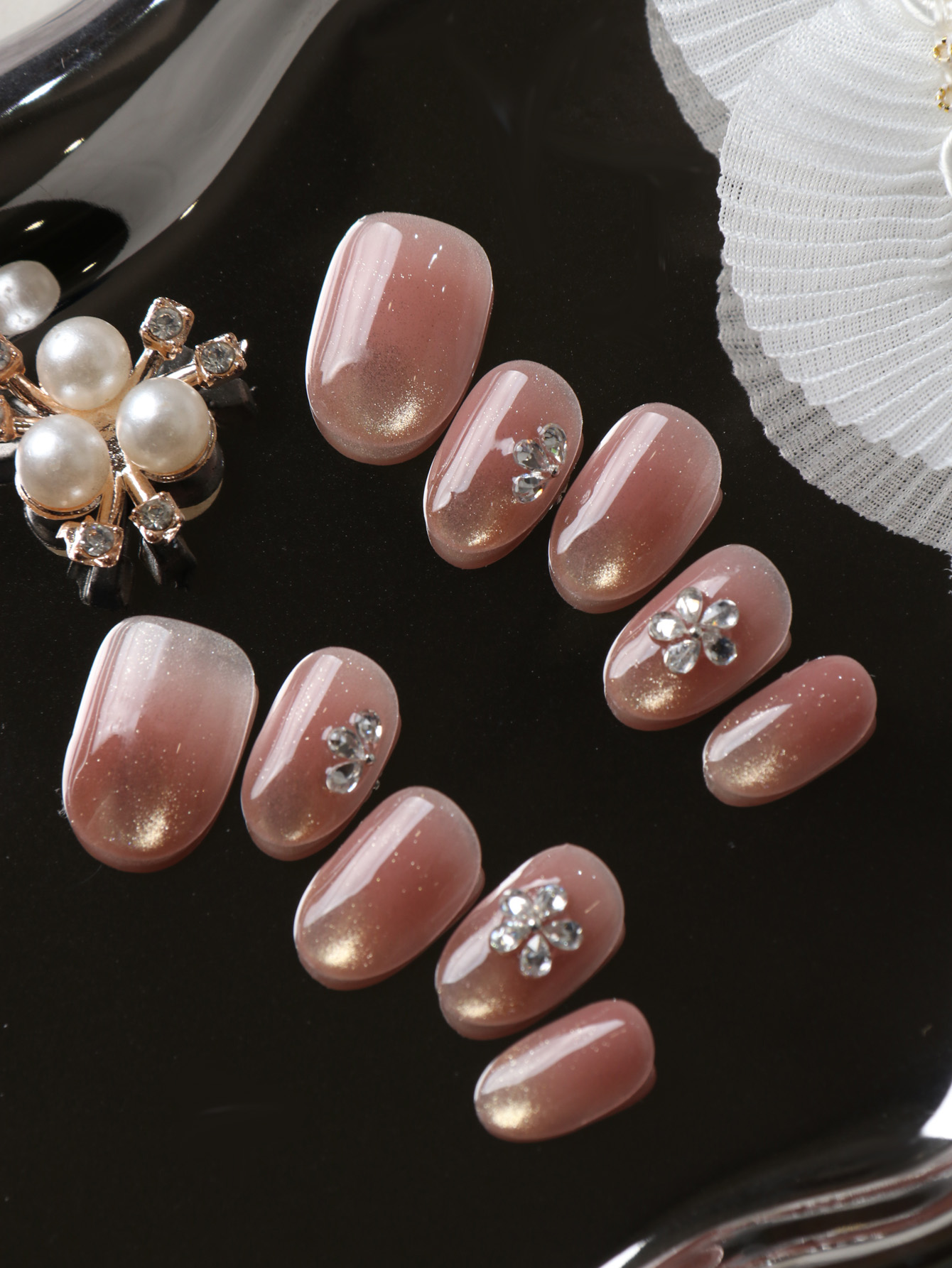 10 Unidades de Unhas Postiças  - Pressed Flower Art avaliação e preço